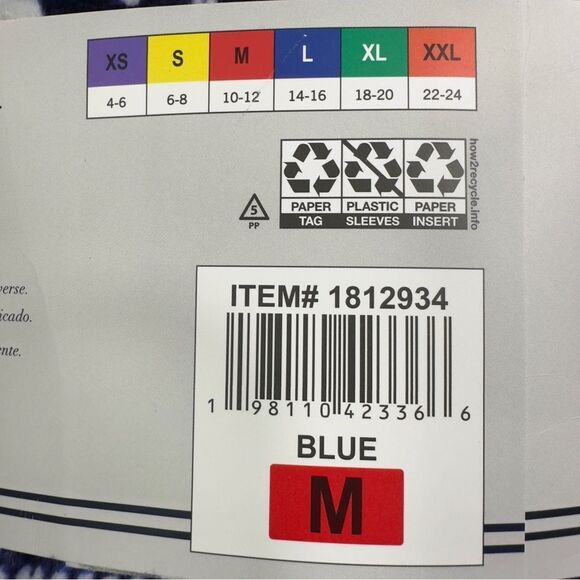 2PC NAUTICA SILKY STRETCH FLEECE SLEEPWEAR SET NWT MEDIUM 10-12 BLUE/WHITE - Picture 6 of 9